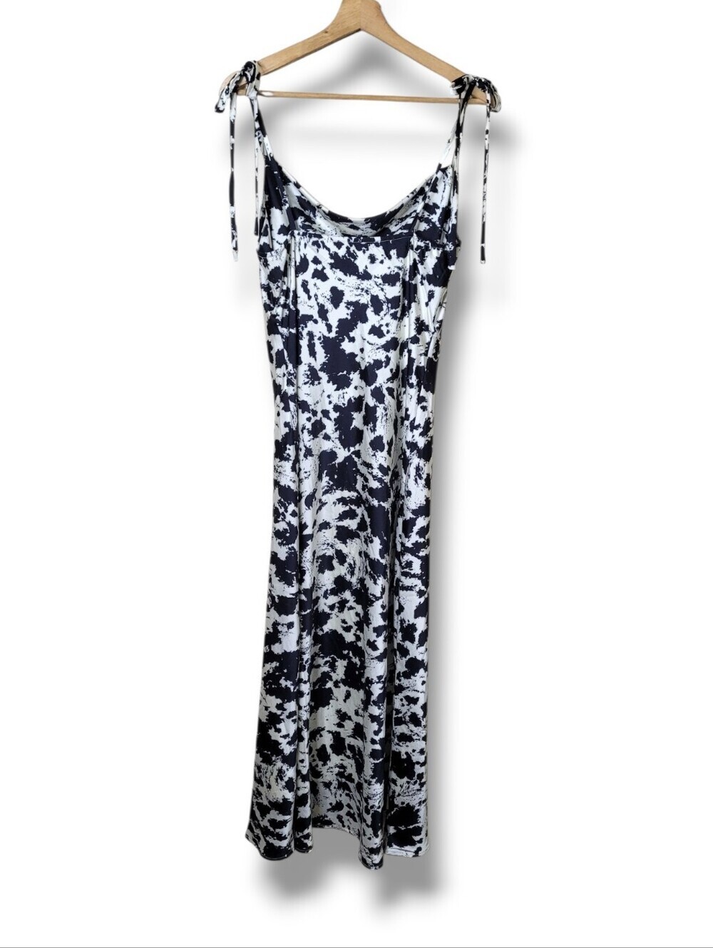 Thirty Thirty Black & White Maxi Slip Dress Bows